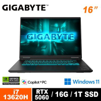 GIGABYTE 技嘉 A16 CVHI3TW894SH 16吋電競筆電 (i7-13620H/RTX5060 8G/165Hz/16G/1TB/Win11/WUXGA)