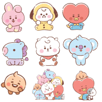 Stiker BTS bt21