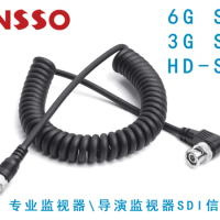 stretch Coiled broadcast quality 6G 3G HD-SDI 4K HD SDI spring cable monitor image transmission video cable signal 75Ω-3 4K 30P