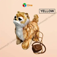 Mainan Walking Boneka Kucing Berjalan Bergerak Kucing Gerak Jalan Music DANCING CAT Yellow