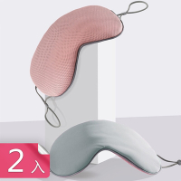 【荷生活】可調耳帶設計雙面涼感遮光眼罩 舒適助眠冰絲透氣眼罩-2入組