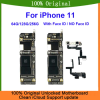 Original Motherboard for iPhone 11 64g 128g 256g Mainboard With Face ID Unlocked Logic Board With Cleaned iCloud Support Update