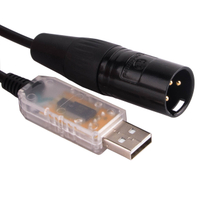 FTDI USB To DMX RS485 Serial Interface Adapter Cable สำหรับ Rotate Stage Lighting Device Support Fre