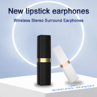 Bluetooth 5.0 True Wireless Earbuds Creative Lipstick Shape Waterproof Earphone Volume Control TWS Headphone for Women Gift