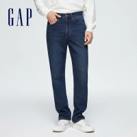 【GAP】男裝 直筒牛仔褲-深藍色(892083)