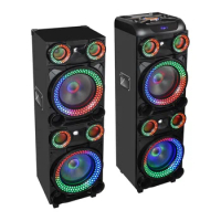 Leisound best sound quality active speaker box professional active stage speaker with microphone