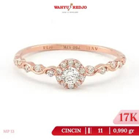 Cincin Emas Rosegold Bulat Mata 17K Wahyu Redjo CC-17K-31049369-PMR