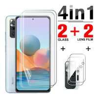 4in1 For Xiaomi Redmi Note 10 Pro Lens Screen Protections Hydrogel Film Redmy 11T 5G 11S 11 Pro 10S 9T 9 Pro Max 8T 8 Pro 7 Pro