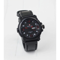 Jam Tangan Pria Swiss Army SA7366M Tali Kulit Fitur Tanggal Hari Aktif Lengkap dengan Box SA93874802