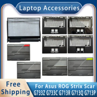 New For Asus ROG Strix Scar G733Z G733C G713R G713Q G713P；Replacement Laptop Accessories Front Bezel/Palmrest/Bottom With LOGO