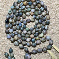 1pcs/lot World Rare Magical Strong Energy Blue Green Rich Beautiful Natural Rough Stone Gobi Agate 108 String Bracelet Necklace