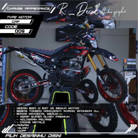 009 decal crf full kombinasi chrome metalic + hologram