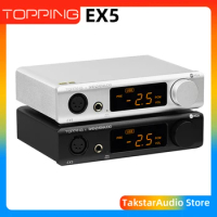 TOPPING EX5 Hi-Res MQA DAC &amp; Headphone Amplifier ES9038Q2M*2 Bluetooth 5.0 LDAC Decoder with Remote Control