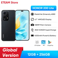 2024 Global Version HONOR 200 Lite 256GB ROM 5G Smartphone 200Lite Dimensity 6080 6.7'' 90Hz AMOLED 