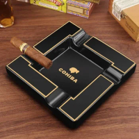 Cohiba Cigar Ashtray Large Ceramic 4 Slot Tray Creative Luxury Cigar Ashtray Desk Office Ashtray Smoking Accessories