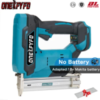 Brushless F30 Straight Staples Electric Furniture Nail Gun Stapler Nail Woodworking Power Tools For Makita 18V (No Battery)