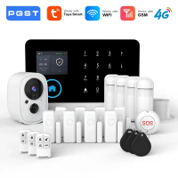 PGST 103 หน้าจอขนาด 24 นิ้ว รองรับ 4G/2G Wi‑Fi และ GSM ระบบรักษาความปลอดภัยสำหรับบ้าน ความถี่ 433MHz