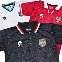 [PROMO] JERSEY TIMNAS INDONESIA FANTASY WARNA HITAM PUTIH MERAH UNISEX, BAHAN DRYFIT TOFO EMBOS