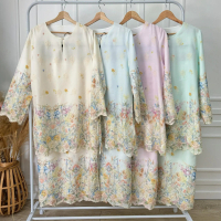 Kurung Pastel Bloom Set (SS180) - Long Sleeve Top & Skirt Modest Wear