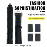 19/20mm Nylon Watchband 21/22mm Fit for Omega AT150 Seamaster Planet-Ocean IWC Seiko Longines Canvas Watch Strap