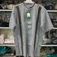 OBRAL! Baju Koko Nur Iman Lengan Pendek / Kemeja Koko Murah - 1, M