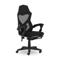 Gaming Office Chair With Extendable Leg Rest Free Shipping Black Fabric Upholstery Computer Armchair Gamer Chairs Pc Lightweight
