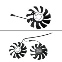 HA8010H12F-Z 75MM 2Pin Gtx1050ti GPU Cooler DUAL Fan For MSI Geforce GTX 1050Ti GTX-1050-Ti-4GT-OC