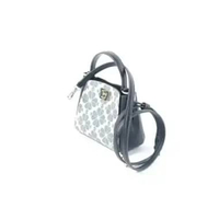 Tas KATE SPADE PVC JACQUARD MONOGRAM WHITE BLACK MINI BUCKET BAG WITH LS 100% ORIGINAL 13X5X13CM