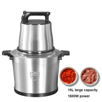 10L Commercial Meat Grinders Machine Large Capacity Electric Vegetable Mincer Chopper Auto Food Mixer Blender