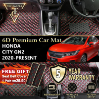 Top Carpet HONDA CITY GN2 ( 2020 - 2026 6D PU Leather Car Carpet VIP Car Mat Floor Mat Alas Kaki Kar