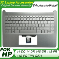 New Keyboard For HP 14-DQ 14-DR 14S-DR 14S-FR 14S-FQ TPN-Q221 Laptop Palmrest Case Top Cover with Keyboard NO Backlight Silver