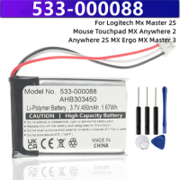 533-000088 AHB303450 Battery For Logitech Mx Master 2s Mouse Touchpad MX Anywhere 2 Anywhere 2S MX Ergo MX Mas + Free Tools