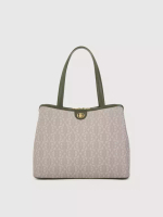 BONIA Nuccia Monogram Large Tote Bag Dark Green