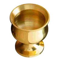 Brass Teacup Buddha Candelabra Glass Sacrifice Hall Supply Crystal