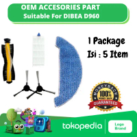 Accesoris OEM part rolling brush,side brush, Filter ,mop Dibea D960
