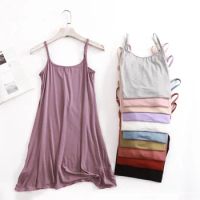 Newest Summer Modal Sexy Sling Sleepwear Tops for Women's Bottom Clothes Pajama Homewear Ruffled Lace Sleeping Dress