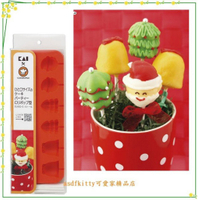 asdfkitty*貝印 COOKPAD棒棒糖矽膠模型-聖誕節/耶誕節-巧克力模/蛋糕模-日本正版商品