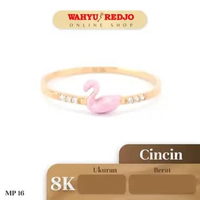 Cincin Emas 8K Angsa Pink Wahyu Redjo 11
