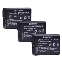 3Pcs 1400mAh DMW-BLD10E DMW BLD10E Batteries for Panasonic DMW-BLD10, DMW-BLD10E, DMW-BLD10PP Lumix DMC-G3, DMC-GF2, DMC-GX1