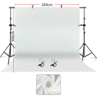 2.6m*3m Background Stand with backdrop Adjustable Photo Backdrop Support System Kit Photography Photo Video Studio Shoot