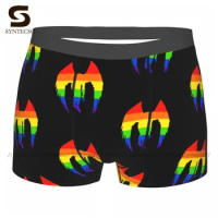 Gay Pride Underwear Custom Polyester Sublimation Trunk Trenky Man Breathable Boxer Brief