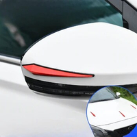 4Pcs Car door rearview mirror bumper anti-collision protection sticker body decoration sticker anti-scratch anti-collision strip