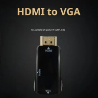 Hdmi Compatible Vga Cable Converter With 3.5mm Audio Jack Cable For Pc/laptop/dvd/desktop/tablet/digital Set Top Box/player