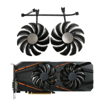 inagg Chuyên nghiệp T129215SU Bộ làm mát GPU Quạt kép 4Pin Quạt tản nhiệt card đồ họa Hệ thống làm m