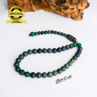 Tasbih Batu Akik Giok Hitam Black Jade ASLI Original 33 Butir
