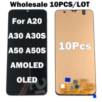 10PCS OLED For Samsung A20 A30 A30S A50 A50S LCD Display Touch Screen Digitizer Assembly Replacement OLED