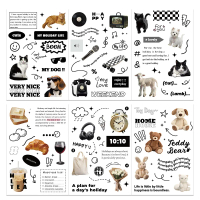 8 Mảnh/Bộ Hình Dán Puzzle Ngày Lễ Đen Trắng Trang Trí Ốp Lưng Điện Thoại Tường Nhật Ký Tự Làm