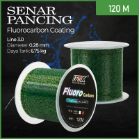 MALAKU MALL FTK Senar Pancing Nylon Fluorocarbon Coating Fishing Line 120M - FT12