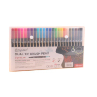 【AFAMIC 艾法】創意無限24色雙頭水性專業級高顯色著色勾線彩色筆(廣告設計 描邊 繪畫 麥克筆 POP DIY)