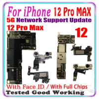Free Shipping For iPhone 12 Pro Max Motherboard With Face ID Full Working,Clean iCloud Unlocked Logic board 12 Pro Max Mainboard